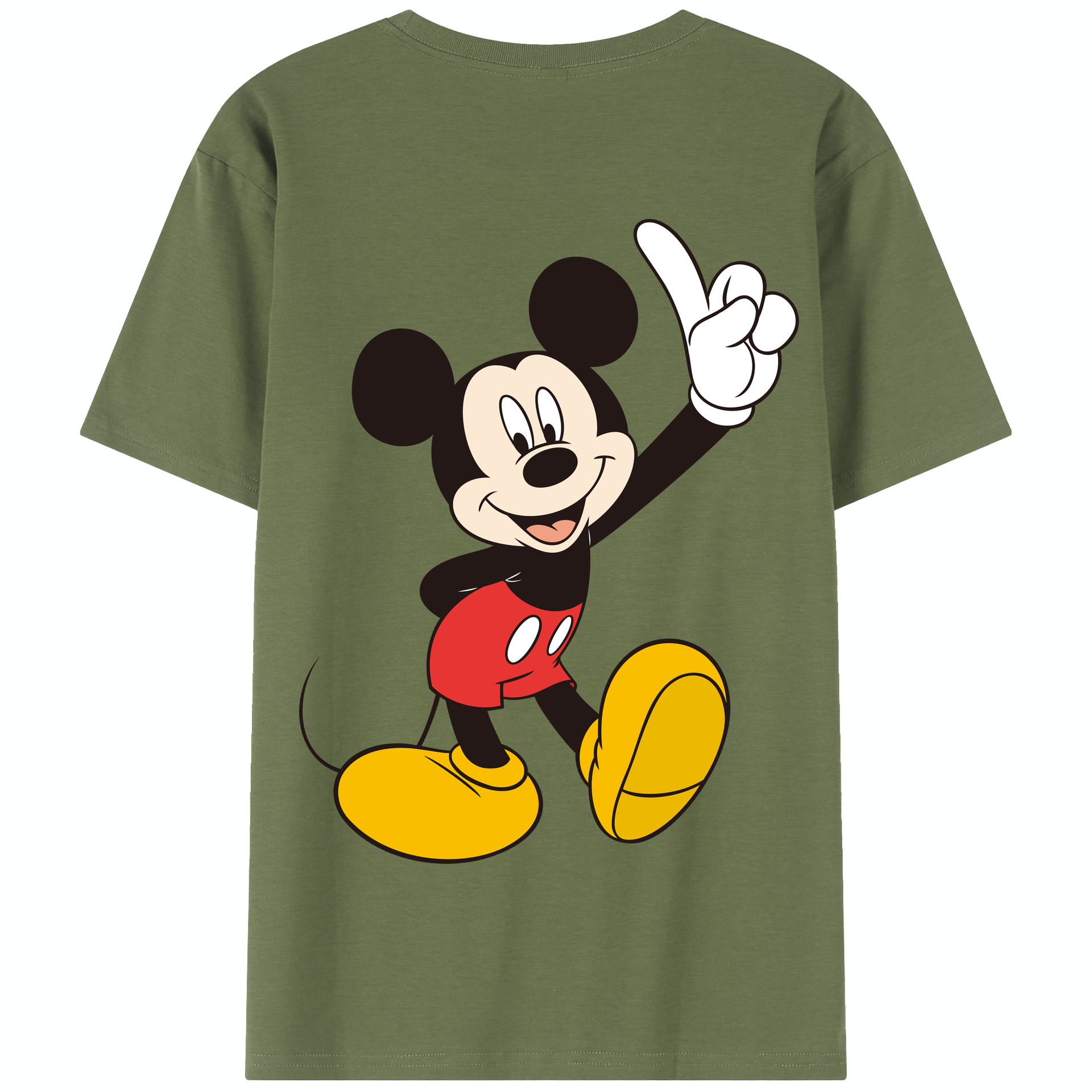 （画像用） ミッキーマウス Mickey Mouse 綿100％半袖Tシャツ（背面プリント）